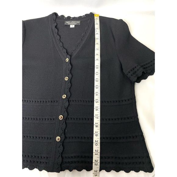 St. John Sweater Short Sleeve Button Up Women’s - Picture 9 of 9